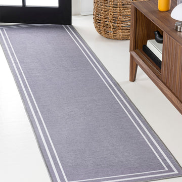 Sloane Classic 2-stripe Border Washable Area Rug